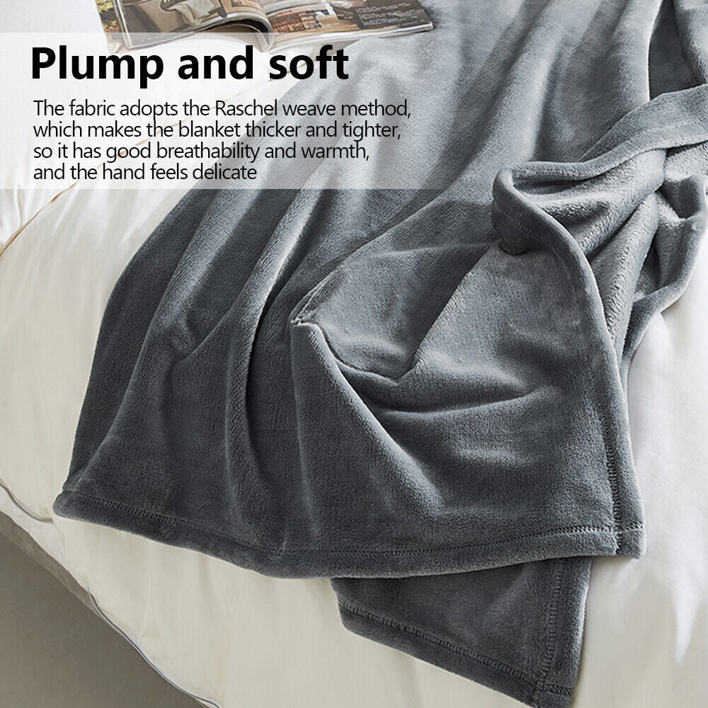 Kuscheldecke Flauschige Wohndecke Flanell Fleecedecke Sofadecke 130x150cm