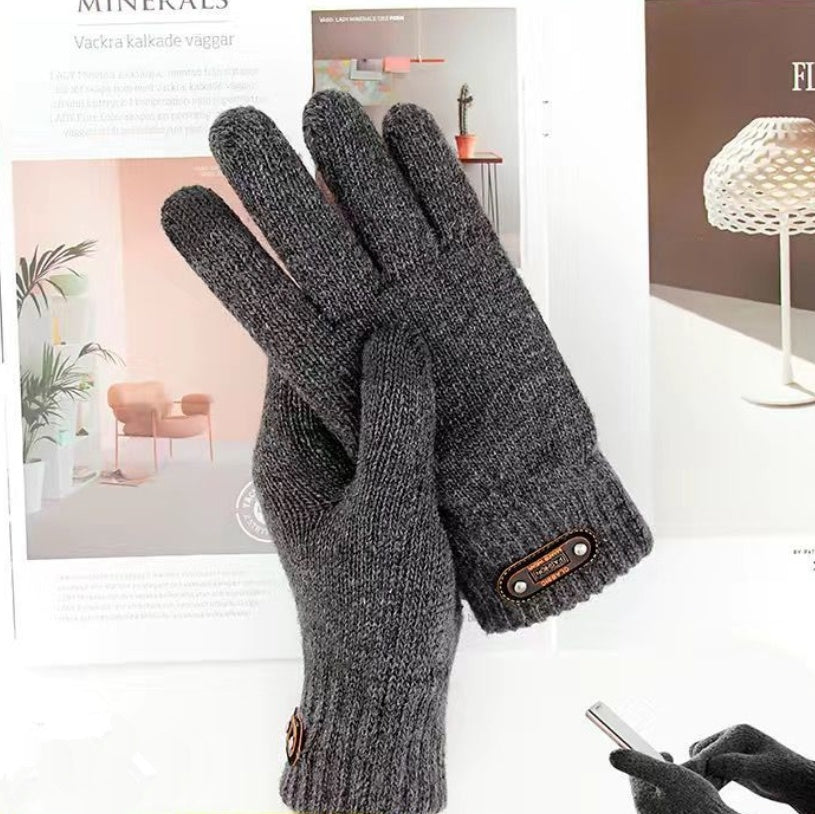 Men's Plus Size Double Layer Touch Screen Gloves