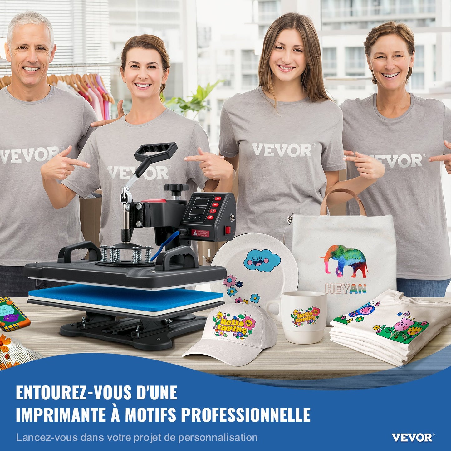Transferpresse 5 In 1 Wärmepresse Maschine 29 X 38 Cm Klappschalen-Sublimations-Transferdrucker Schnelles Aufheizen Digitale Präzision