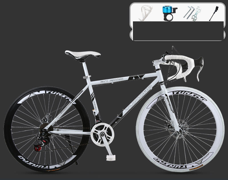 Road Race Variable Speed Solid Tire Double Disc Brake Bicycle