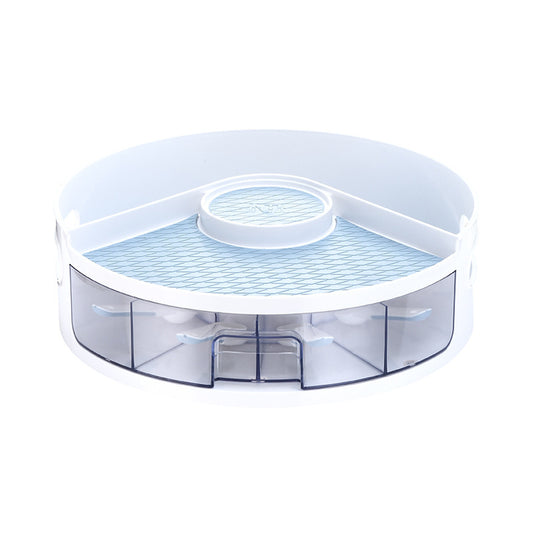 Multifunctional Double-layer Round Turntable For Kitchen Storage Rack