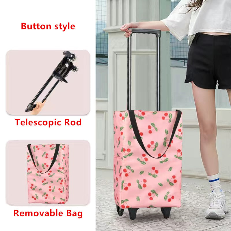 Elderly Household Retractable Pull Rod Cart Portable Small Pull Cart Trailer