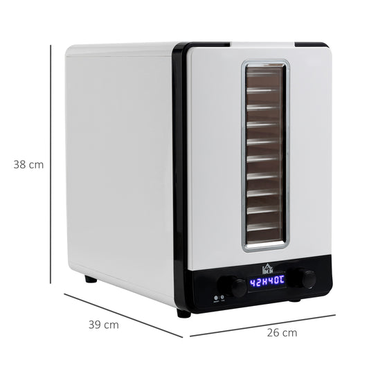 11-Tray Food Dehydrator, 40-70℃ Temperature And Timer