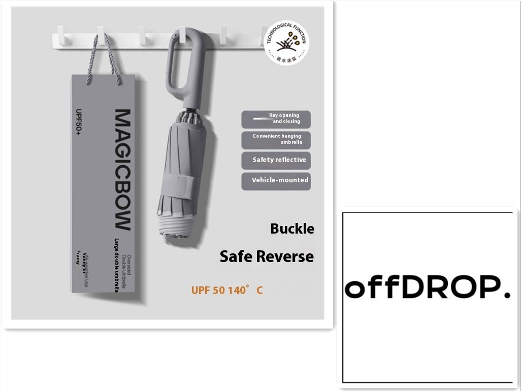 Enlarged And Thickened Fully Automatic Buckle Folding Umbrella