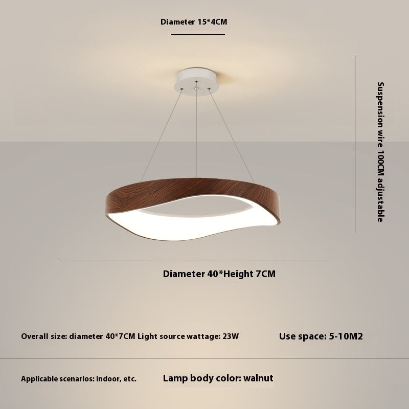 Nordic Creative Wood Grain Restaurant Bar Chandelier