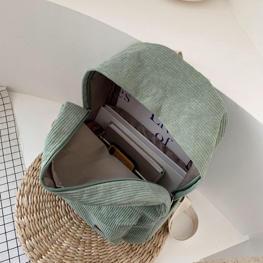 Students' Campus High School Students' Corduroy Backpack