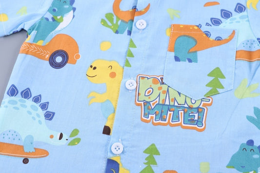 Children's Clothing Summer New Suit Children Cotton Clothes Baby Short Sleeve Shirt