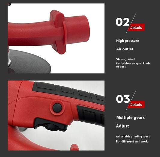 180mm Handheld Wall Grinding Machine Lamp With Red