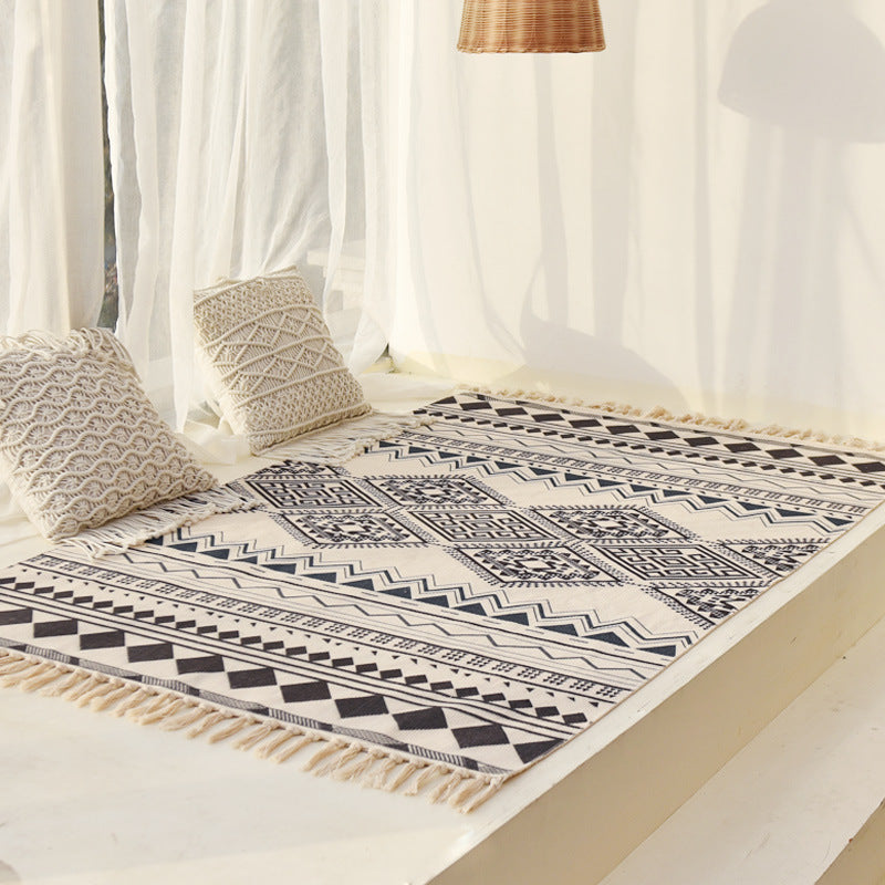 Nordic Minimalist Cotton And Linen Floor Mats Living Room Sofa Carpet