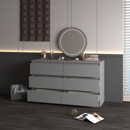 Grey Large 6-drawer Cabinet