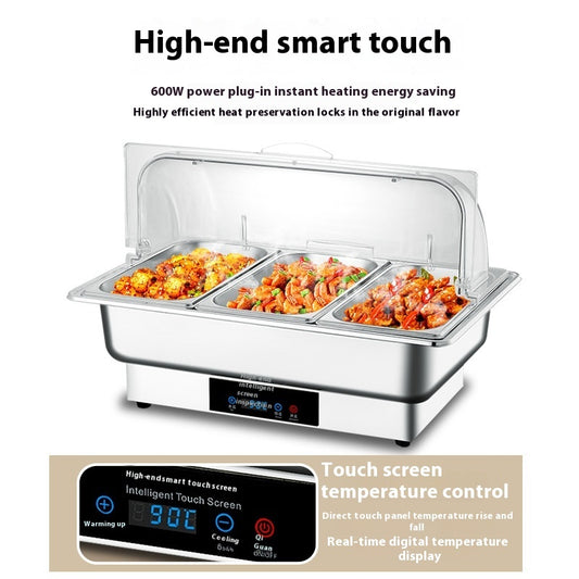Stainless Steel Buffet Stove Electric Heating Touch Control Thermostat Dining Stove