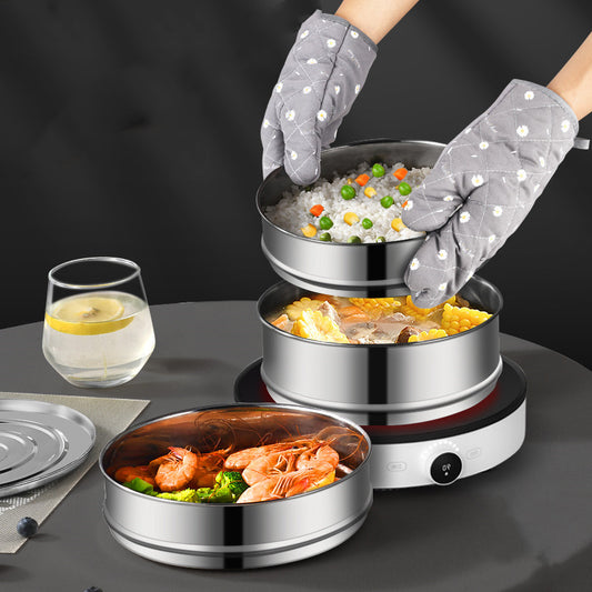 Food Grade 304 Stainless Steel Lunch Box Large Capacity Heating