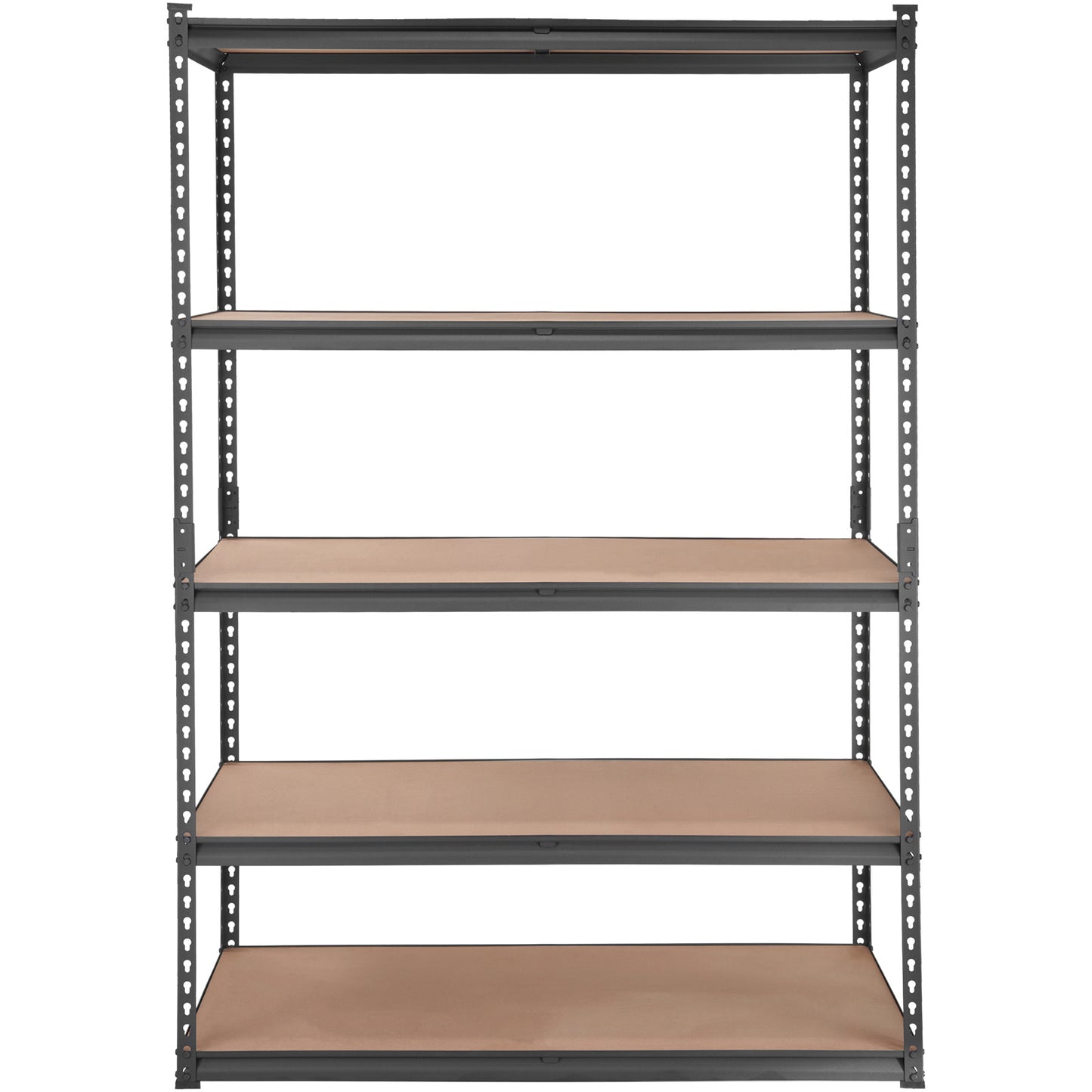 VEVOR Storage Shelving Unit, 5-Tier Adjustable, 2000 Lbs Capacity, Heavy Duty Garage Shelves Metal Organizer Utility Rack, Black,  For Kitchen Pantry Basement Bathroom Laundry