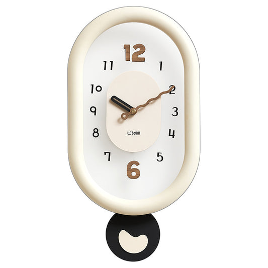 Punch-free Fashion Cream Style Living Room Wall Clock