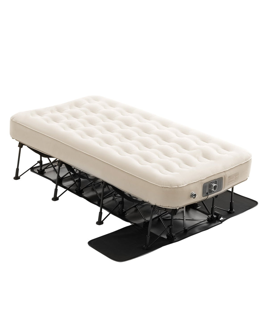 Luftmatratze Mit Rahmen 1885x1050x580 Mm, Aufblasbares 1-Personen-Campingbett Mit Eingebauter Pumpe, Tragbare Luftbetten Tragen 136 Kg, Überall Aufblasbares Bett Für Gäste Beim Camping, Reisen