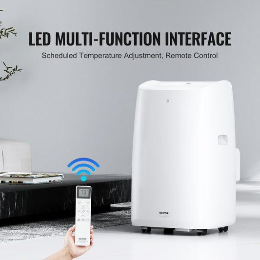14000 BTU 3-in-1 Portable Air Conditioner With Remote Control, Suitable For Spaces Ranging From 550 To 700 Square Feet, Featuring Cooling/dehumidification/fan Modes And Low Noise