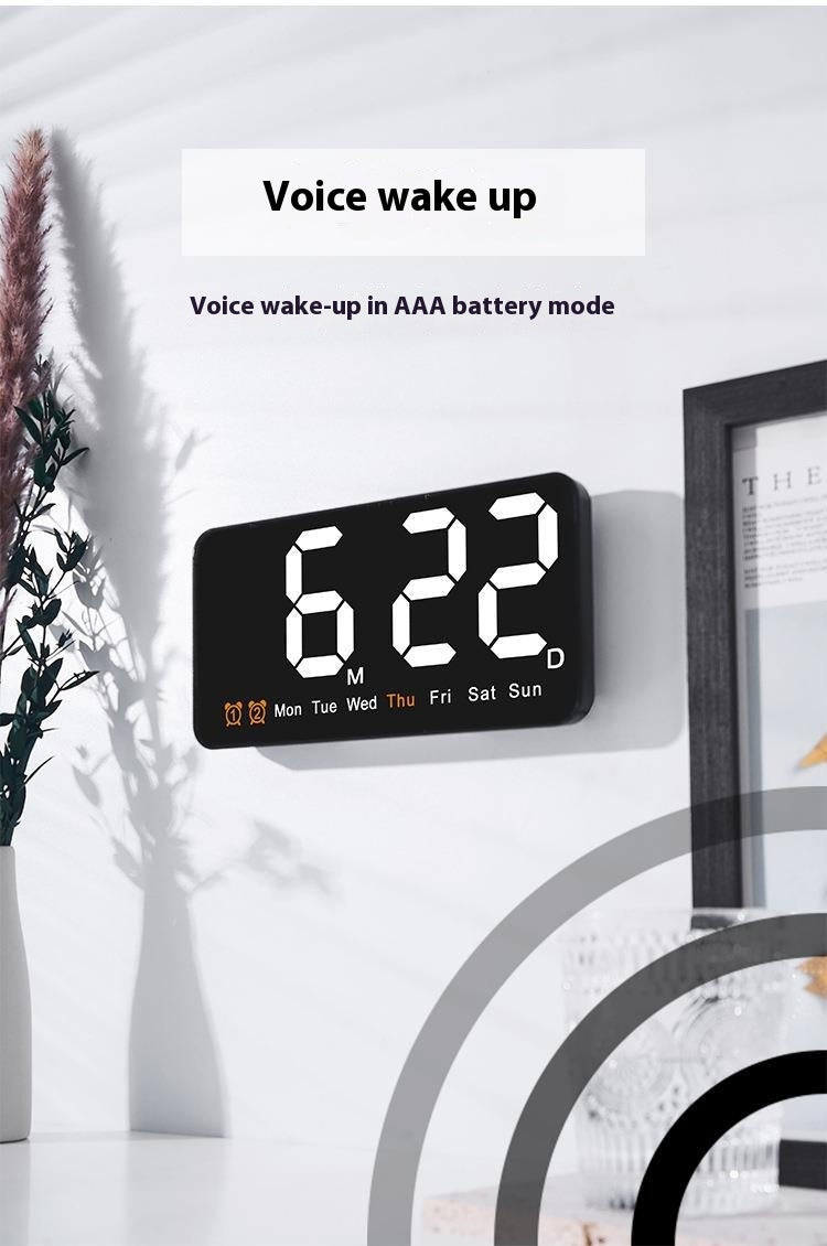 Simple Large Screen Hanging With Temperature Multi-purpose Alarm Clock