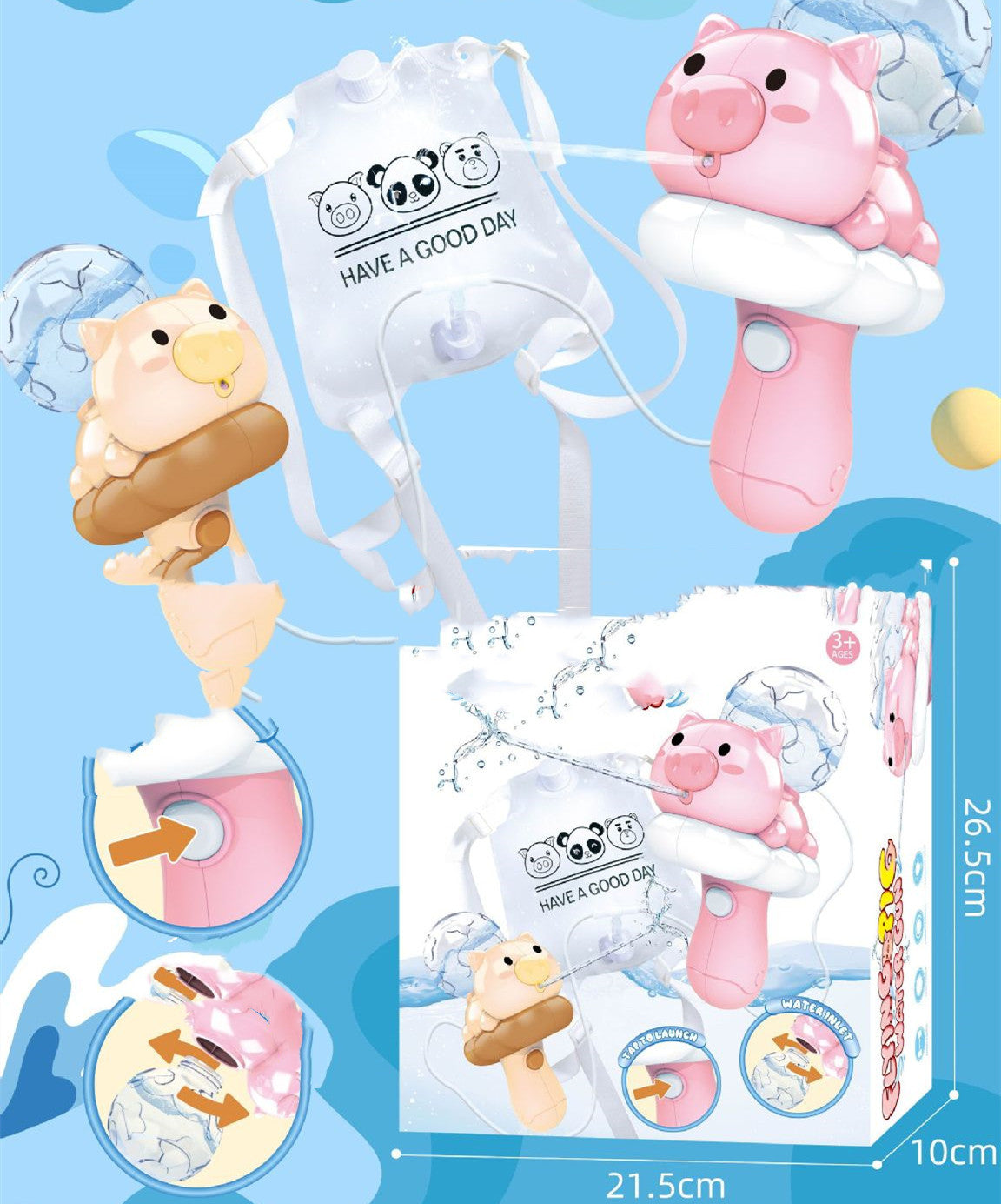 Water Spray Cartoon Water Gun Water Toy