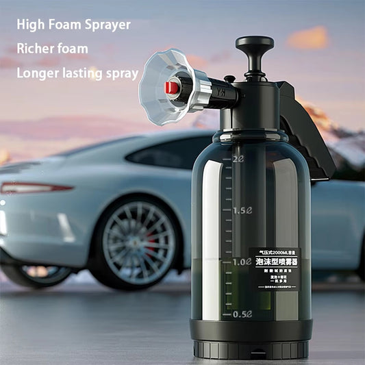 2L Portable Car Wash Foam Sprayer Manual Pneumatic Foam Spray Bottle Thickened High Pressure Explosion Proof Super Foam
