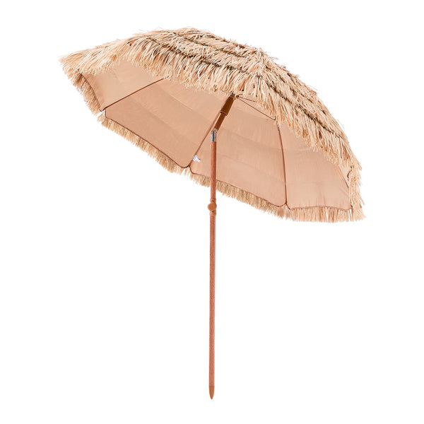Tiki Umbrella Thatched Patio Umbrella 6.5 Ft Poolside Patio Beach Umbrella