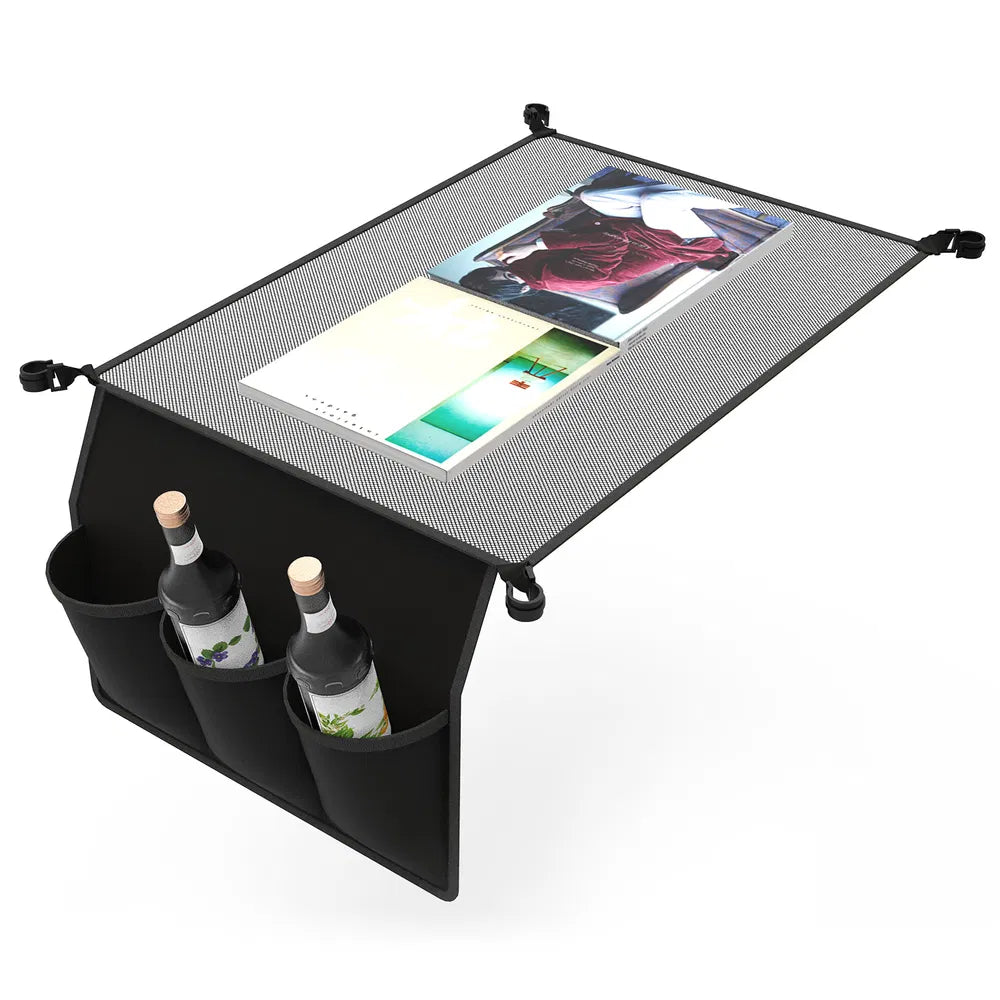 35.62x23.42x25.9in Foldable Camping Table Collapsible Picnic Aluminum Alloy Grill Stand 88LBS Max Load Height Adjustable BBQ Table