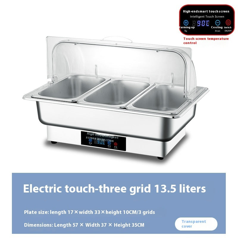 Stainless Steel Buffet Stove Electric Heating Touch Control Thermostat Dining Stove