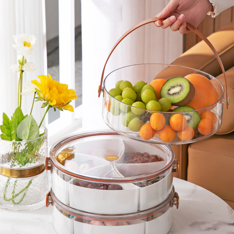 Handle With Lid Storage Box Fruit Home Living Room