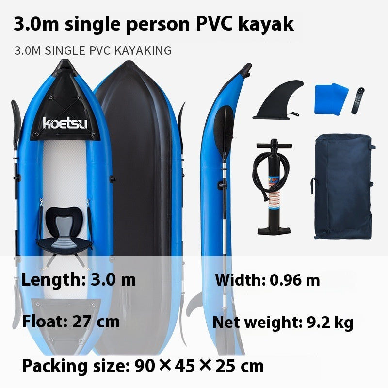 Single Double Canoe Rafting Rubber Raft