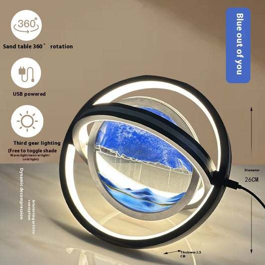 Quicksand Painting Hourglass Creative Decompression Office Living Room Wine Cabinet TV Cabinet Home Decorations