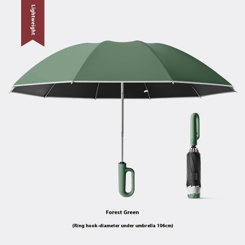 Dual-purpose Automatic Buckle Umbrella Aluminum Bone Folding Business Umbrella