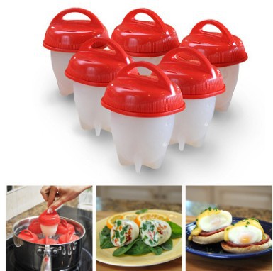 TV New Non-stick Silicone Egg Cup Cooking Egg Cooker Cooking Boiled Egg Steamer Kitchen Tool