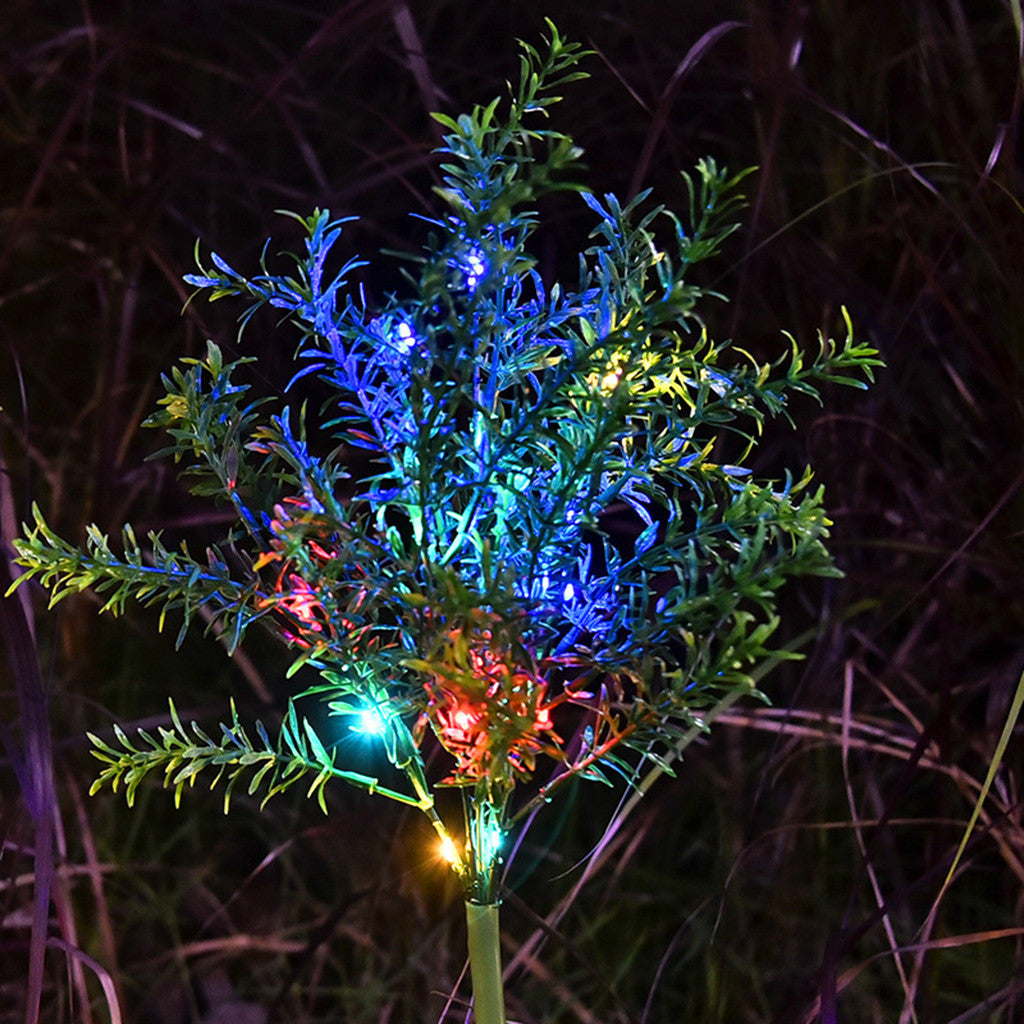 Garden landscape with lawn light