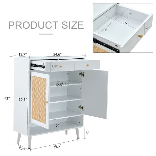 Modern Minimalist Storage Cabinet, Rattan Shoe Cabinet, Bed Top Cabinet. Beautiful Shape, Suitable For Corridors And Living Rooms