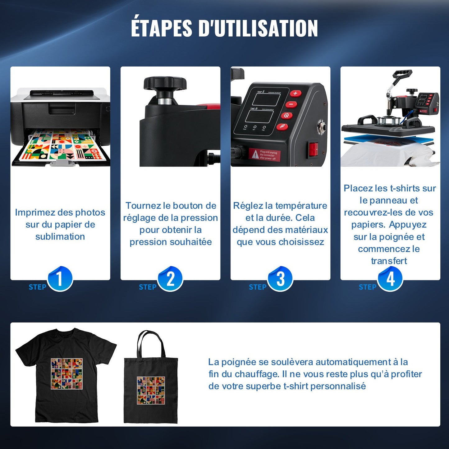 Transferpresse 5 In 1 Wärmepresse Maschine 29 X 38 Cm Klappschalen-Sublimations-Transferdrucker Schnelles Aufheizen Digitale Präzision