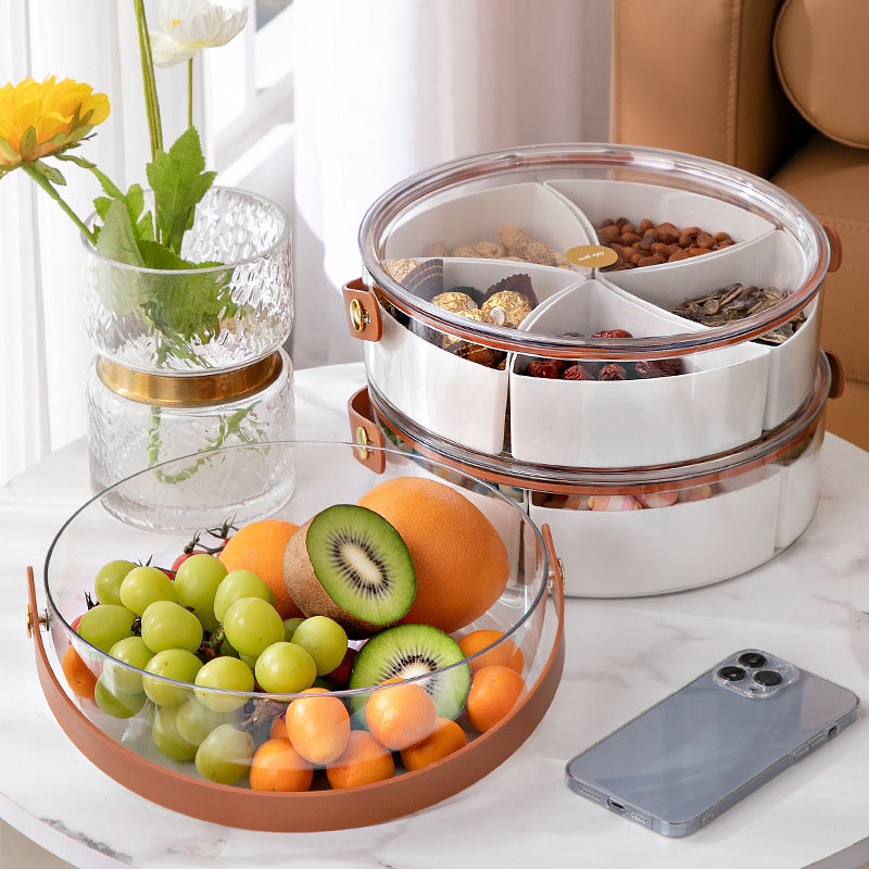 Handle With Lid Storage Box Fruit Home Living Room