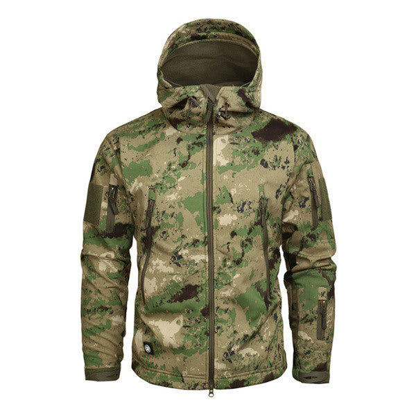 Male Digital Camouflage Fleece Female Waterproof And Breathable Mountaineering Suit