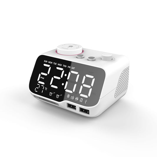 Radio Bluetooth Audio Speaker Bedside Alarm Clock Player All-In-One Can Charge Mobile Phones