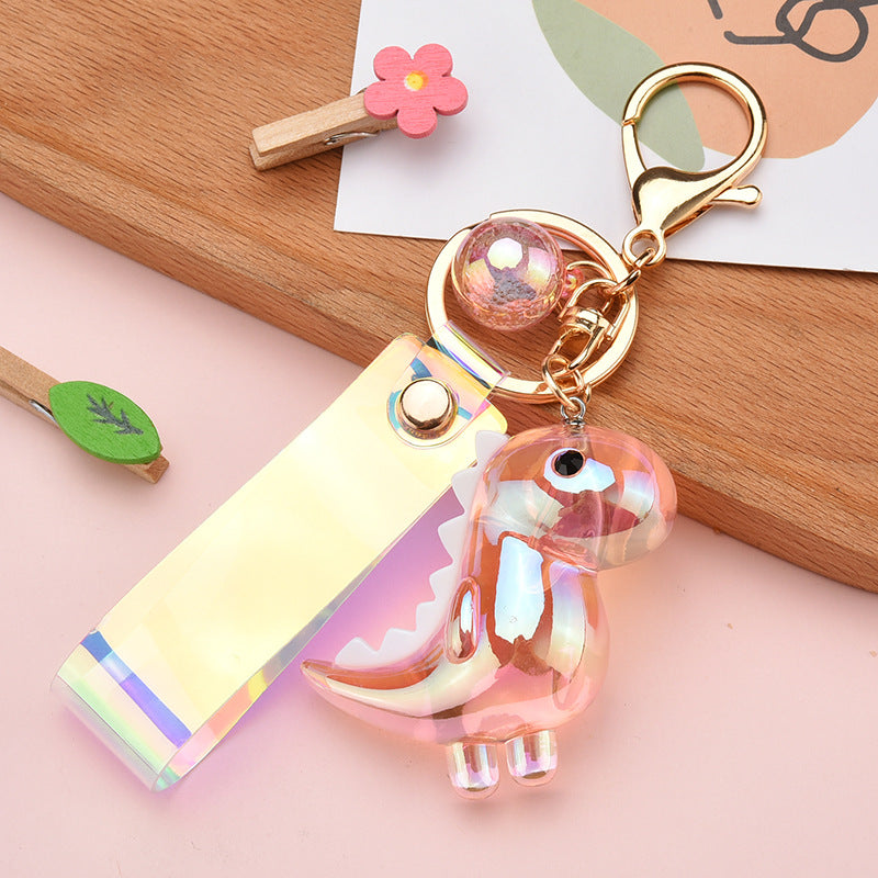 Cartoon Cute Dinosaur Keychain Acrylic Pendant Couple Car Keychain Bag Pendant