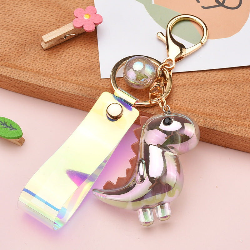 Cartoon Cute Dinosaur Keychain Acrylic Pendant Couple Car Keychain Bag Pendant