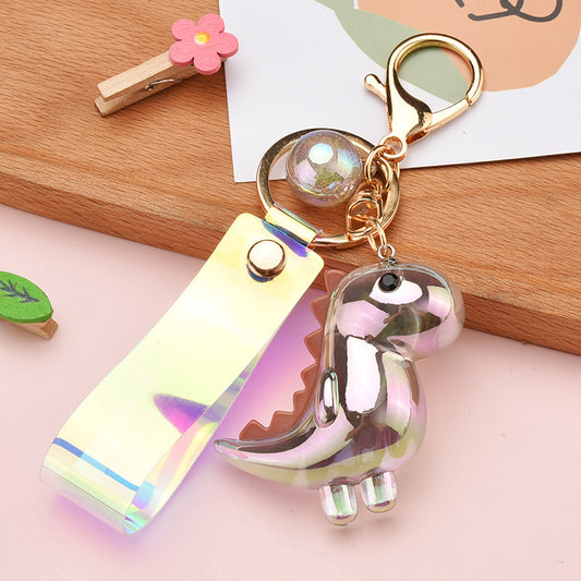 Cartoon Cute Dinosaur Keychain Acrylic Pendant Couple Car Keychain Bag Pendant