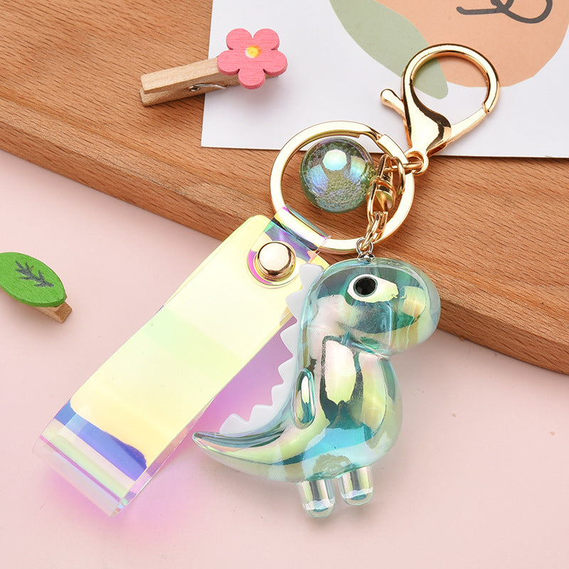 Cartoon Cute Dinosaur Keychain Acrylic Pendant Couple Car Keychain Bag Pendant