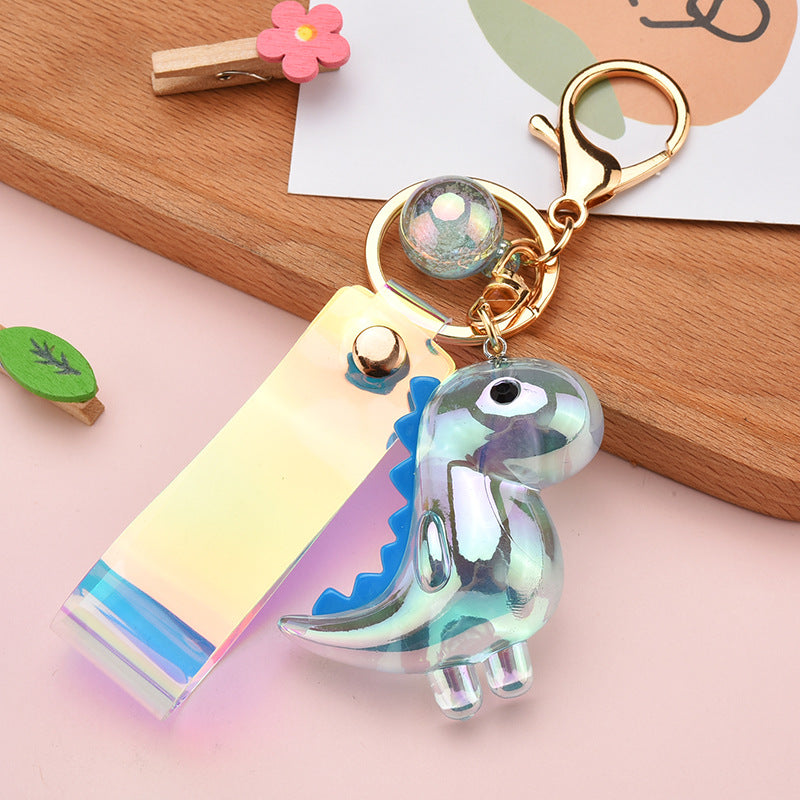 Cartoon Cute Dinosaur Keychain Acrylic Pendant Couple Car Keychain Bag Pendant