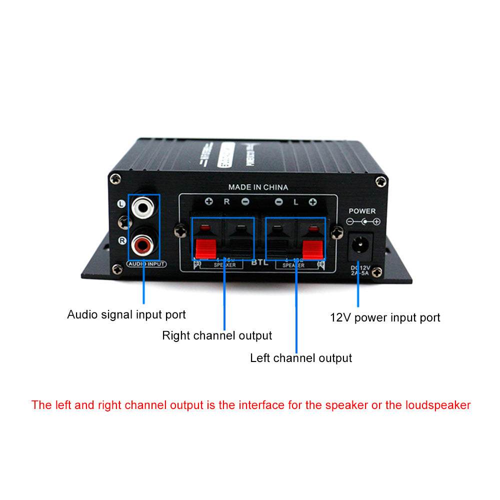 Black Computer Desktop Digital Power Amplifier