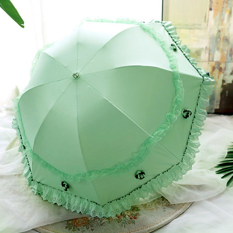 Sun Umbrella Lace Female Sunscreen And Anti-Ultraviolet Forest Eye Umbrella