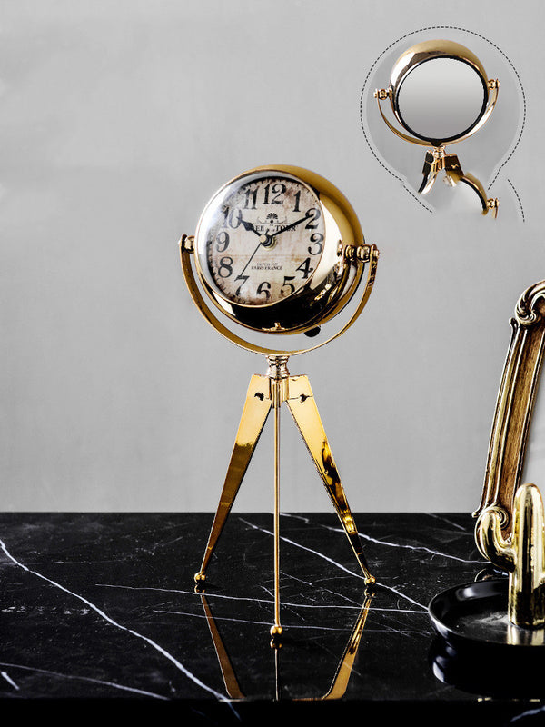 Golden Desk Clock
