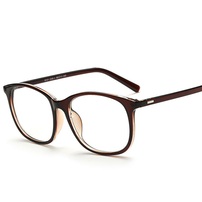 Flat Glasses Retro Student Glasses Frame Unisex Large Frame Flat Lens