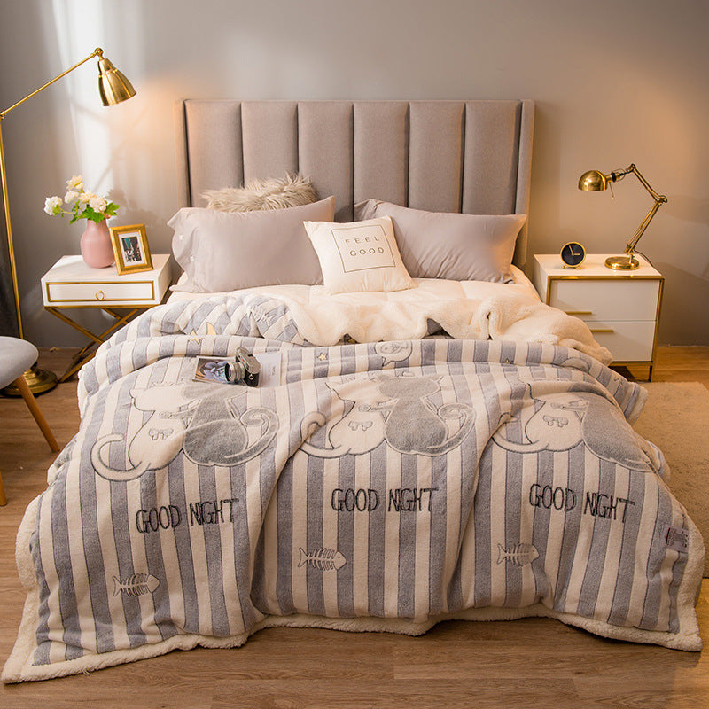 Thickened Winter Warm Single Quilt Blanket