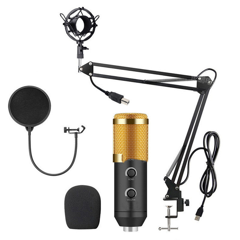 Computer Karaoke Live Chat Recording Microphone USB Condenser Microphone Live Set Microphone