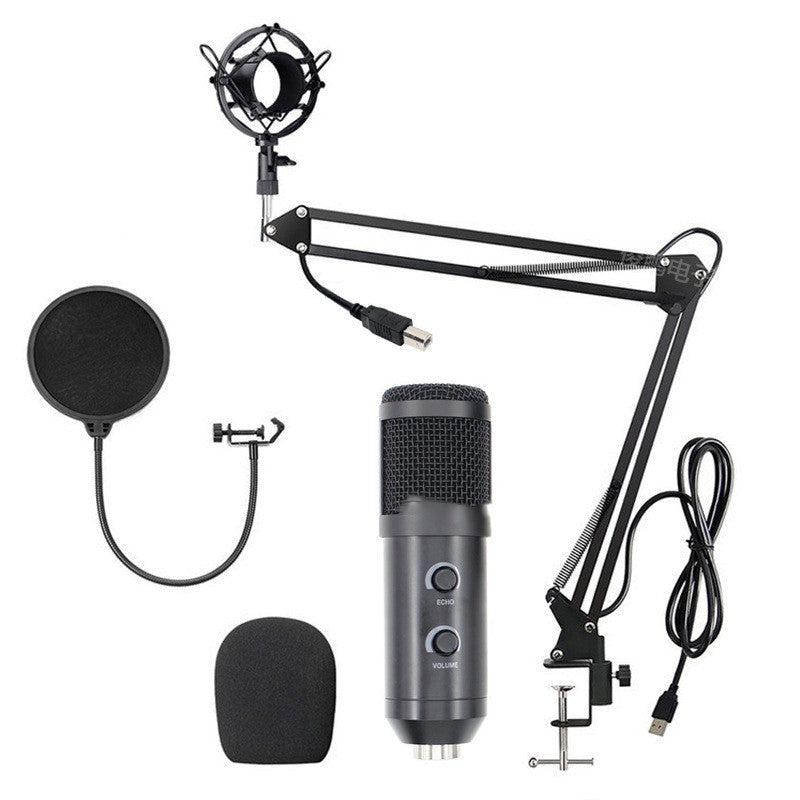 Computer Karaoke Live Chat Recording Microphone USB Condenser Microphone Live Set Microphone