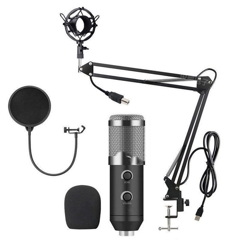 Computer Karaoke Live Chat Recording Microphone USB Condenser Microphone Live Set Microphone